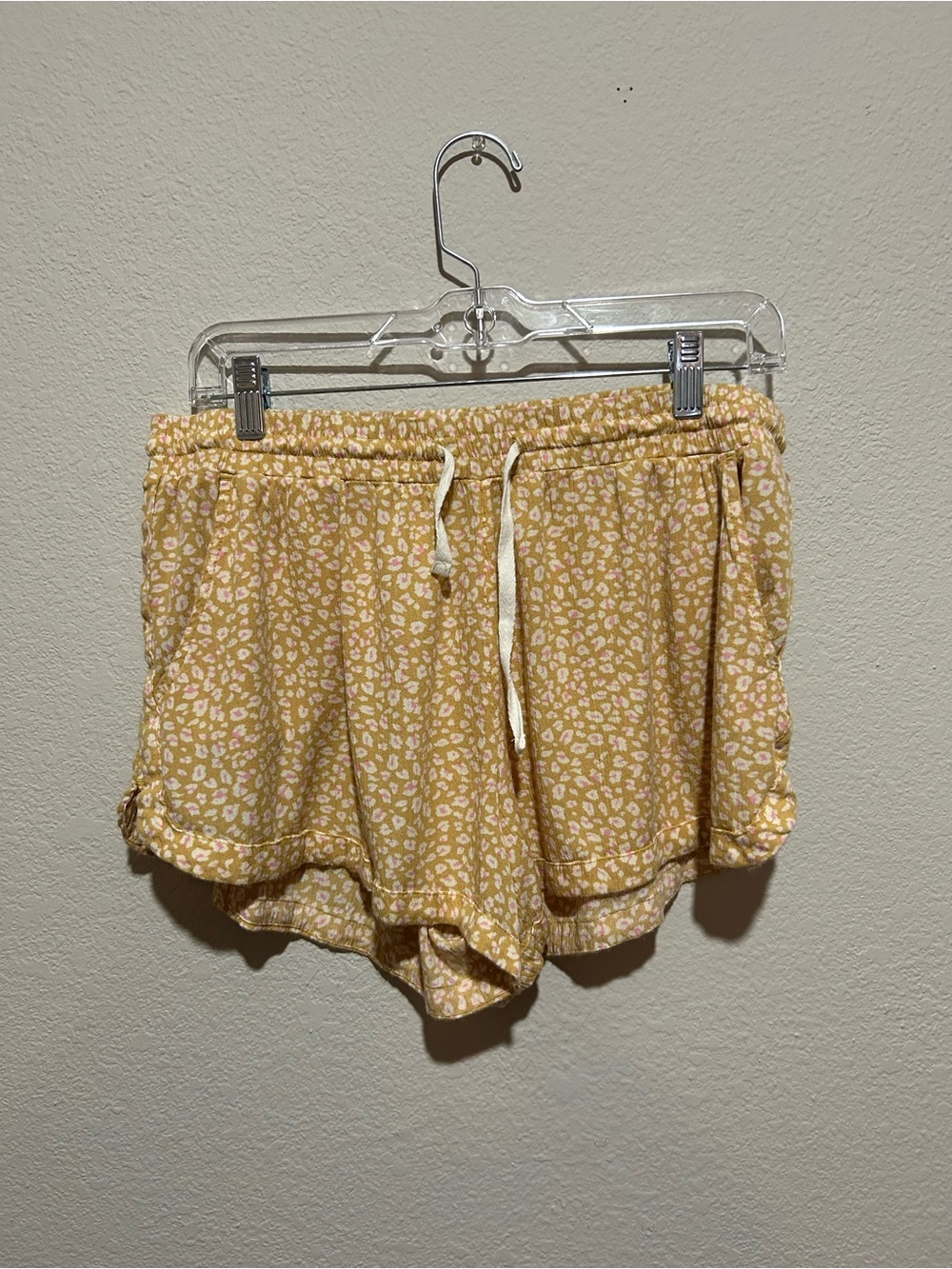 Billabong Lightweight Yellow Leopard Drawstring Women's Shorts